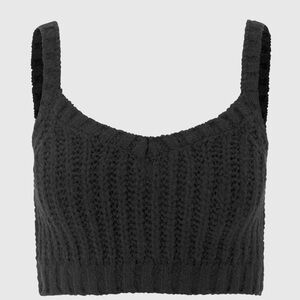 Florence by Mills Black Chunky Sweater Bralette in size large